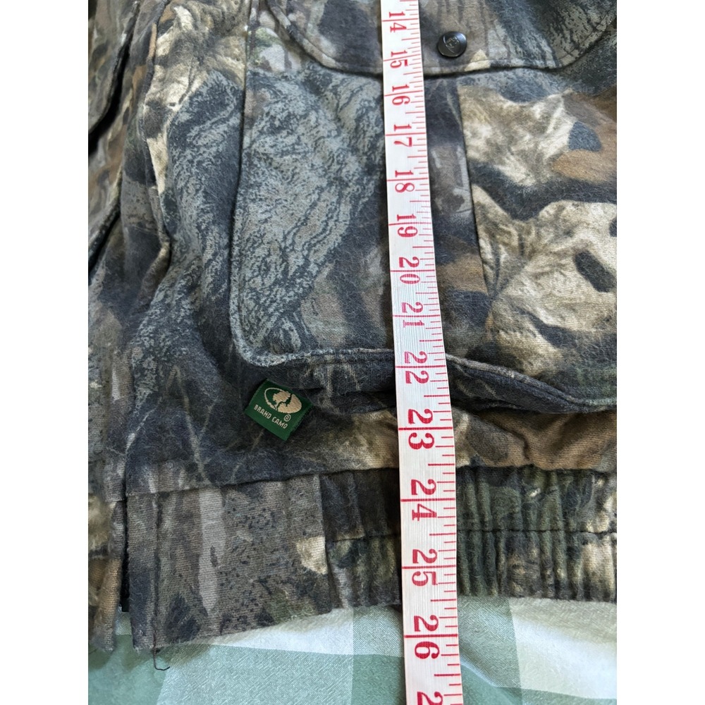 Mossy Oak Camo Bomber Jacket Mens Large Vintage 100 Cotton Full Zip Made in USA - Picture 7 of 7
